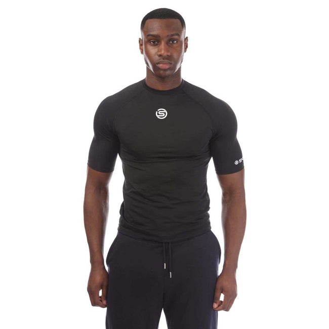 Black-Blackwatch - Front - Skins Mens Series-1 Short-Sleeved Top