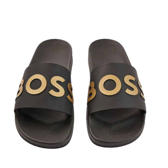 Black - Lifestyle - Boss Unisex Adult Bay Sliders