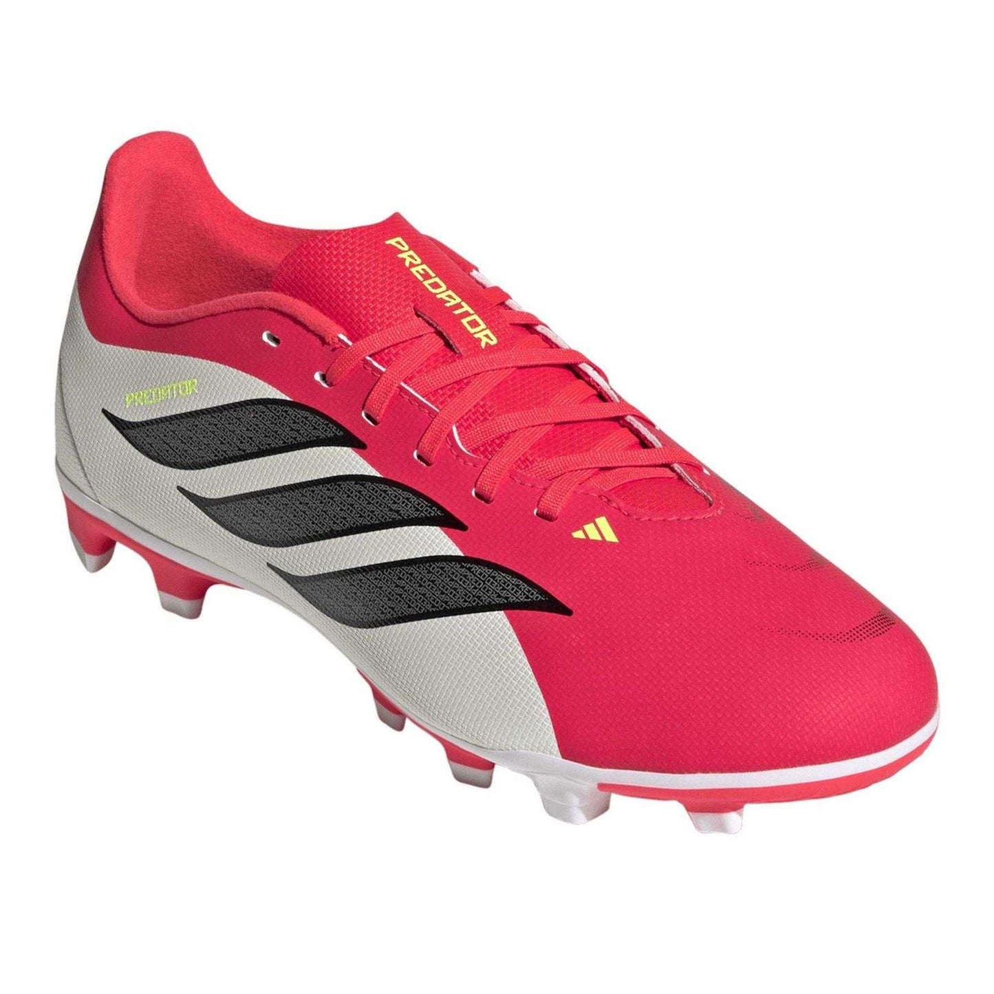 Red-White - Pack Shot - Adidas Boys Predator Firm Ground Football Boots