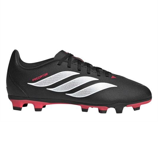 Black-Red - Front - Adidas Boys Predator Firm Ground Football Boots