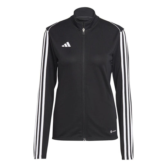 Black-White - Front - Adidas Womens-Ladies Tiro 23 League Sweat Jacket