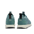 Green - Back - Boss Mens Titanium Suede Panel Running Trainers