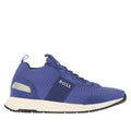 Bright Blue - Lifestyle - Boss Mens Titanium Suede Panel Running Trainers