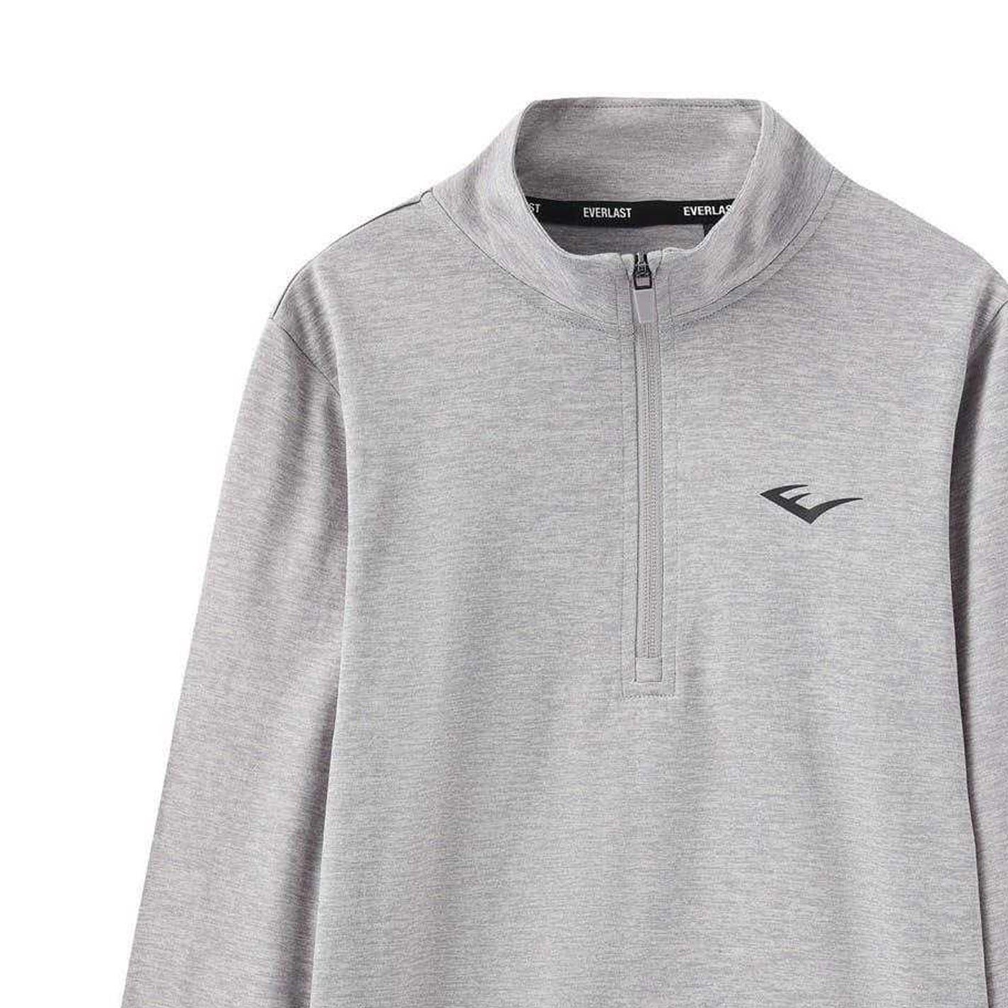 Grey Marl - Side - Everlast Childrens-Kids Flex Quarter Zip Top