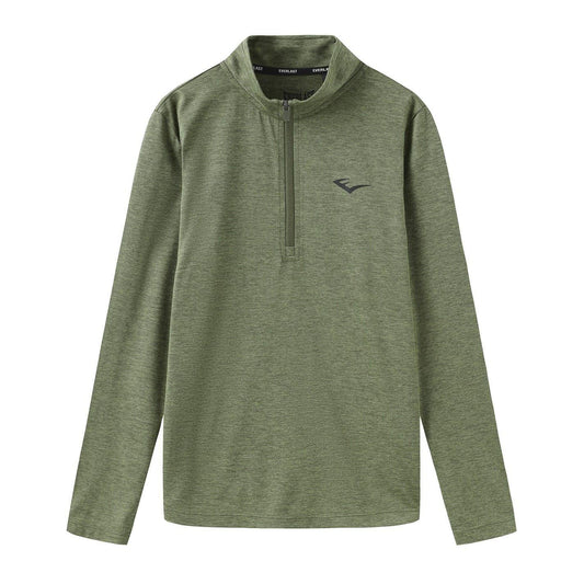Khaki Marl - Front - Everlast Childrens-Kids Flex Quarter Zip Top