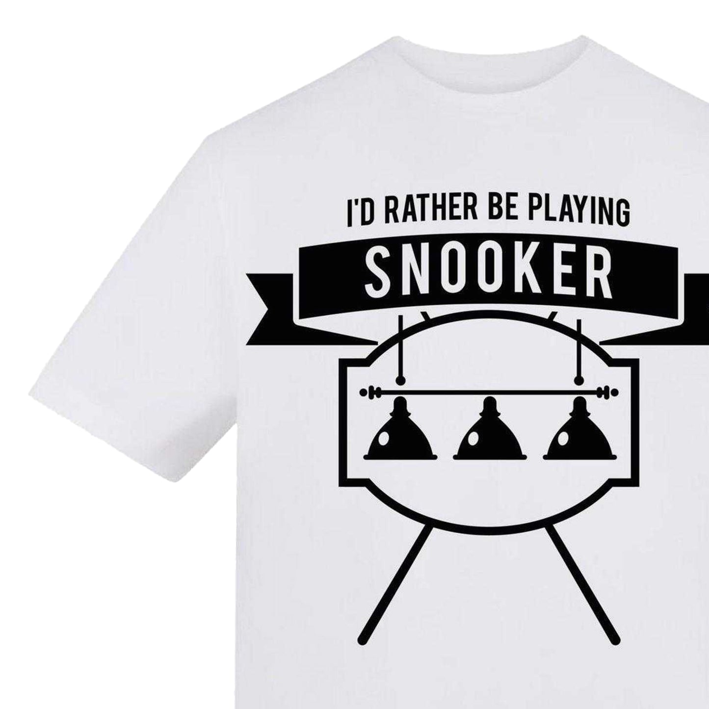 White - Side - AWD Unisex Adult Snooker T-Shirt