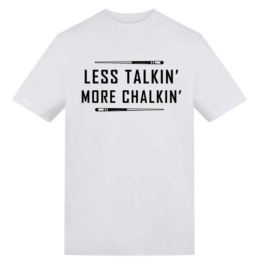 White - Front - AWD Unisex Adult Casual Snooker T-Shirt