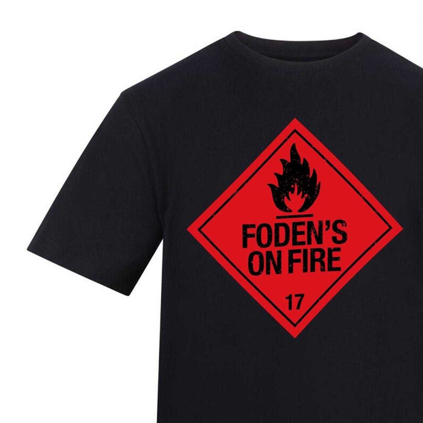 Black - Side - AWD Unisex Adult Foden´s On Fire T-Shirt