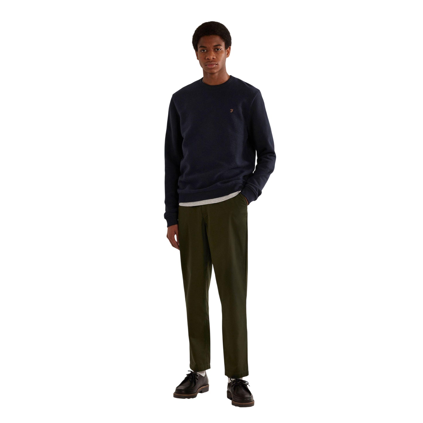 Evergreen - Side - Farah Mens Rushmore Relaxed Fit Chinos