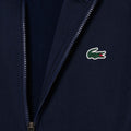 Navy-White - Side - Lacoste Mens Zip Interlock Stretch Track Jacket