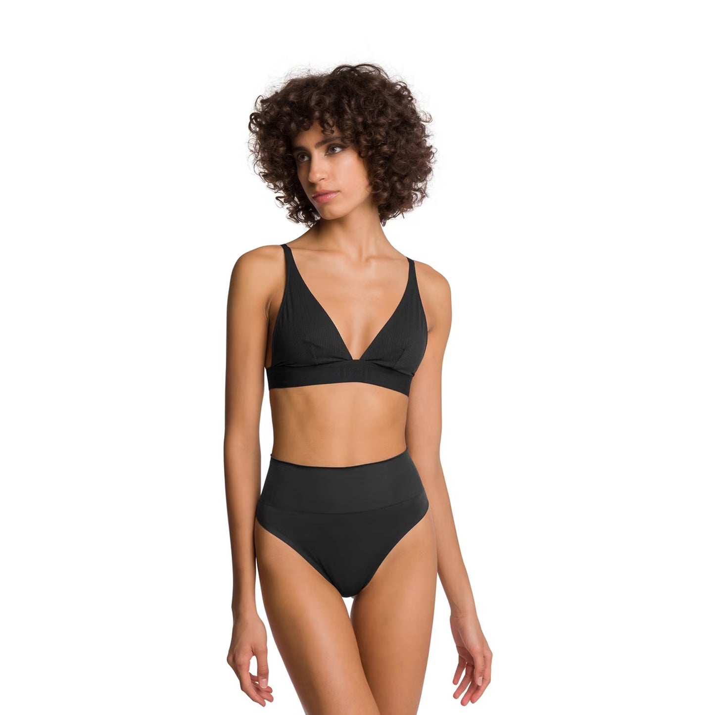 Black - Close up - Wolford Womens-Ladies Seamless High Waist Thong