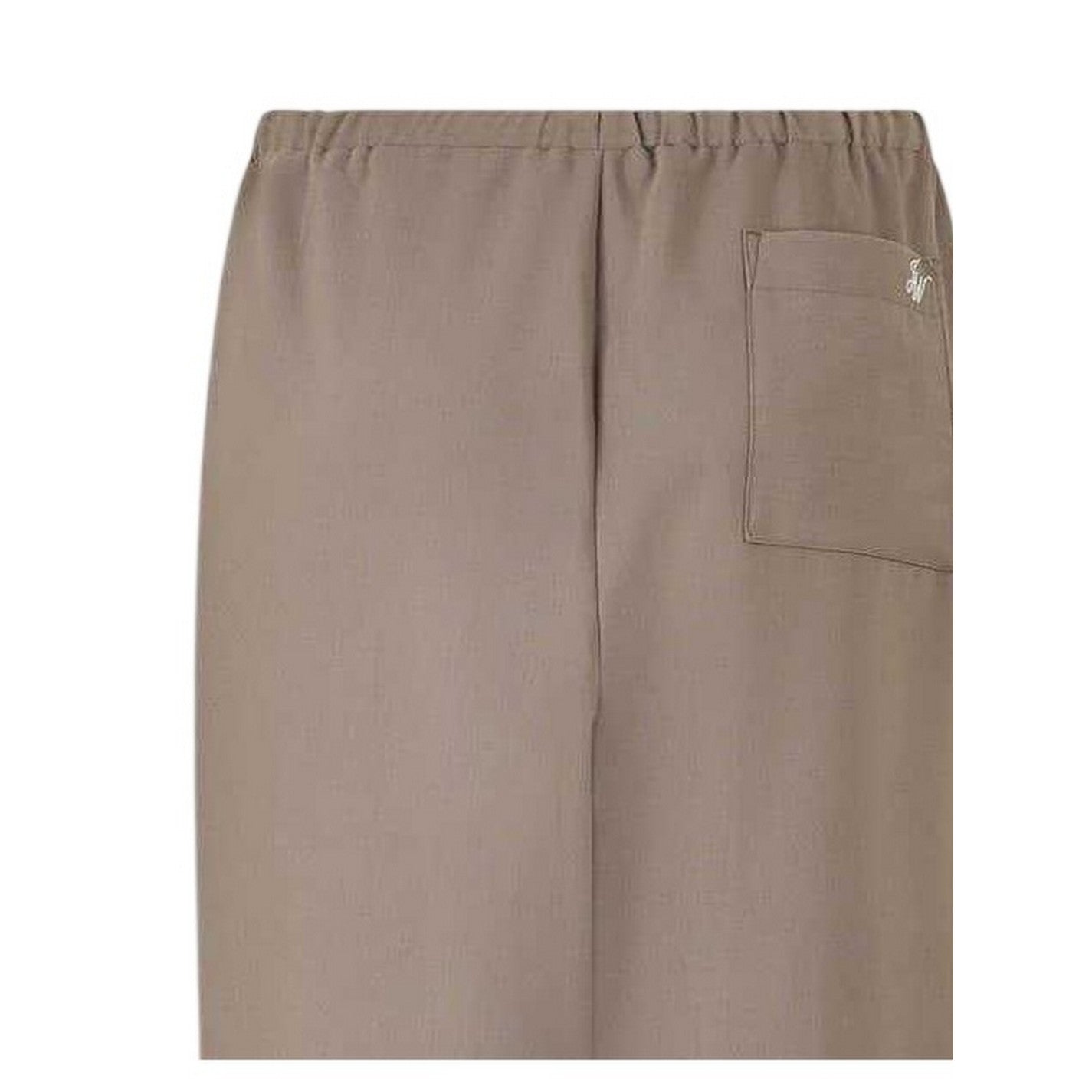 Taupe - Side - Jack Wills Womens-Ladies Pinstripe Wide Leg Chinos