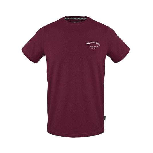 Red - Front - Aquascutum Mens London 1851 Cotton Blend T-Shirt