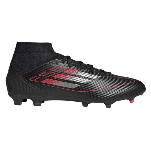 Black-Iron-Red - Front - Adidas Mens F50 League Firm Ground Football Boots