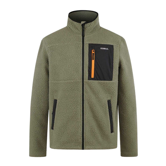 Khaki - Front - Gul Mens Patterned Chest Pocket Jacket