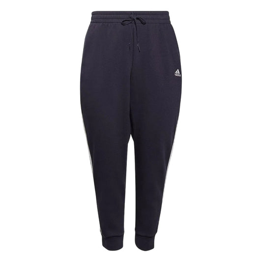 Navy - Front - Adidas Womens-Ladies Logo Regular Athletic Joggers