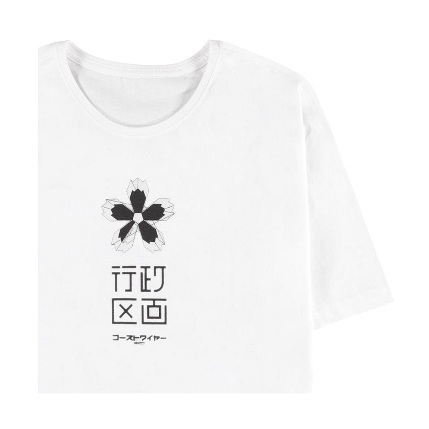 White - Side - Ghostwire: Tokyo Unisex Adult Flower Cotton T-Shirt