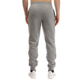 Grey - Back - Puma Mens Logo Cuffed Ankle Jogging Bottoms
