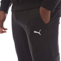 Navy - Side - Puma Mens Logo Cuffed Ankle Jogging Bottoms