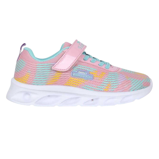 Pink-Multicoloured - Front - Slazenger Childrens-Kids Alie 2.0 Light Up Trainers