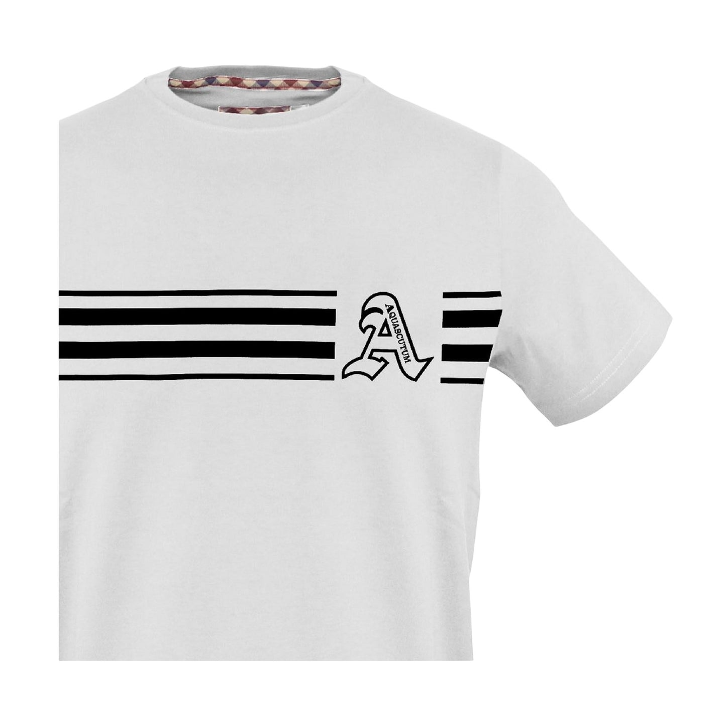 White - Side - Aquascutum Unisex Adult Letter A T-Shirt