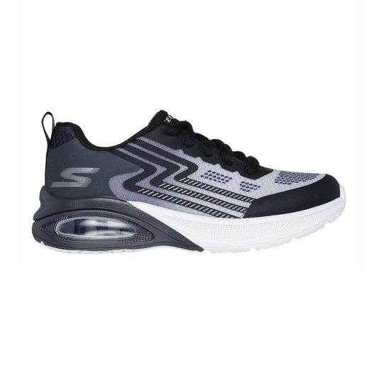Black-Silver - Front - Skechers Childrens-Kids Microspec Trainers