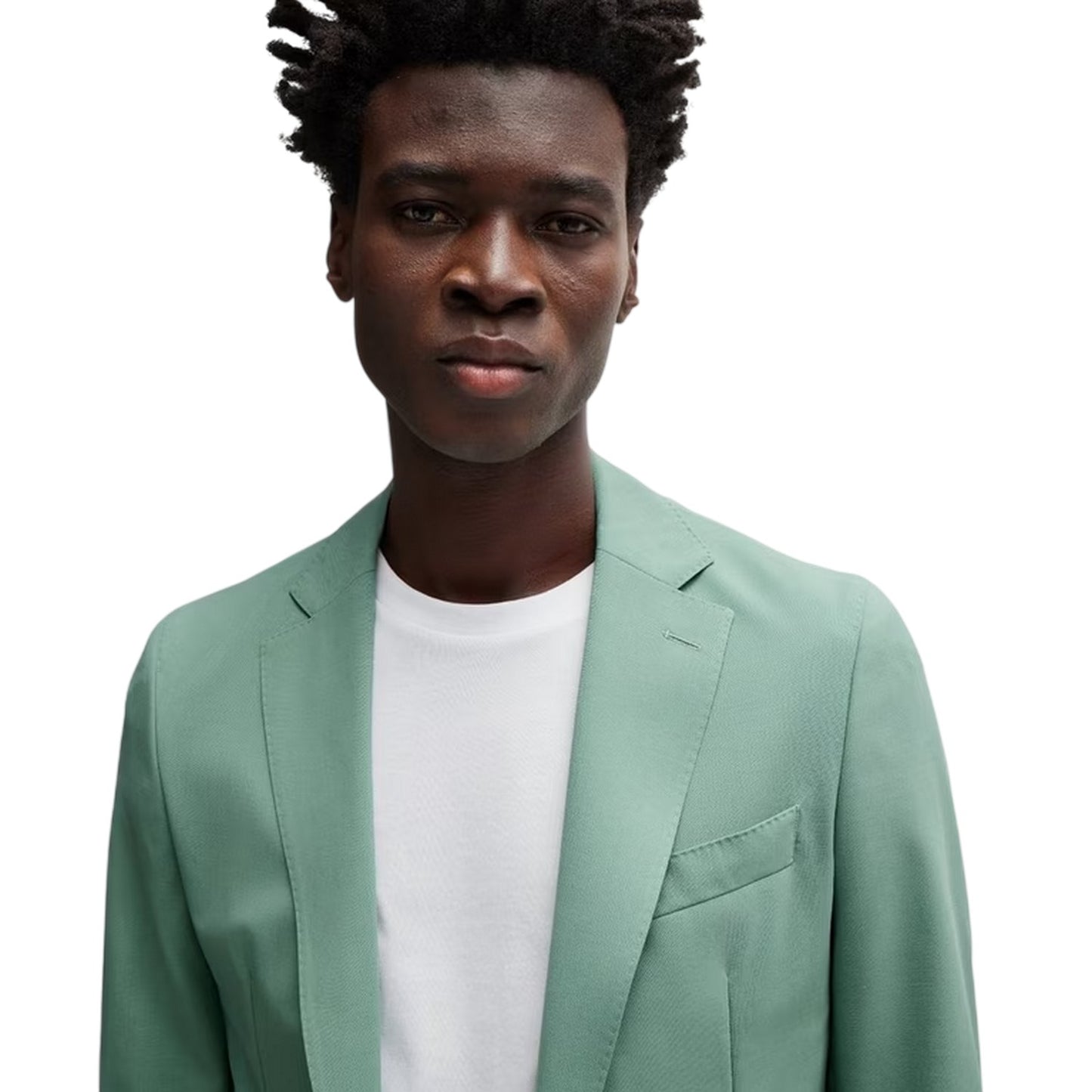 Green - Side - Boss Mens Notch Neck Blazer