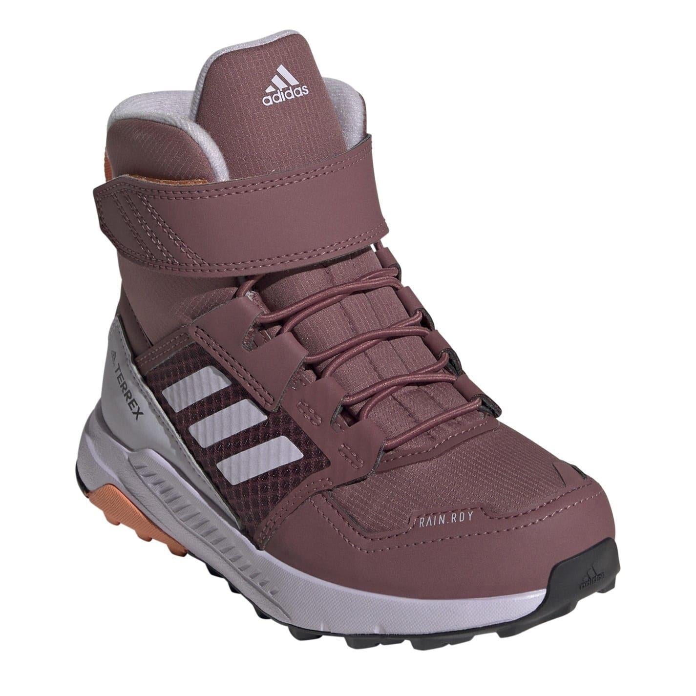 Red - Lifestyle - Adidas Childrens-Kids Terrex Trailmaker Leather Walking Walking Shoes