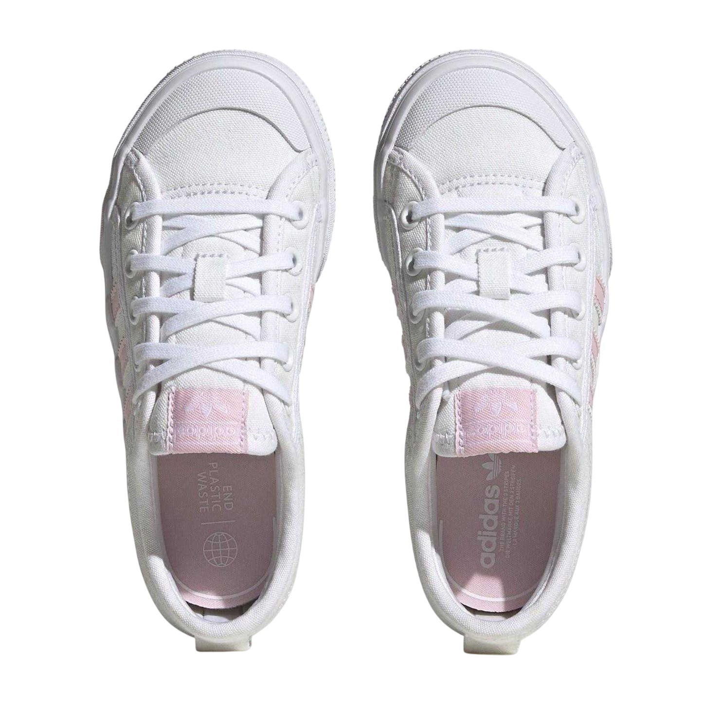 White - Lifestyle - Adidas Childrens-Kids Nizza Platform Shoes