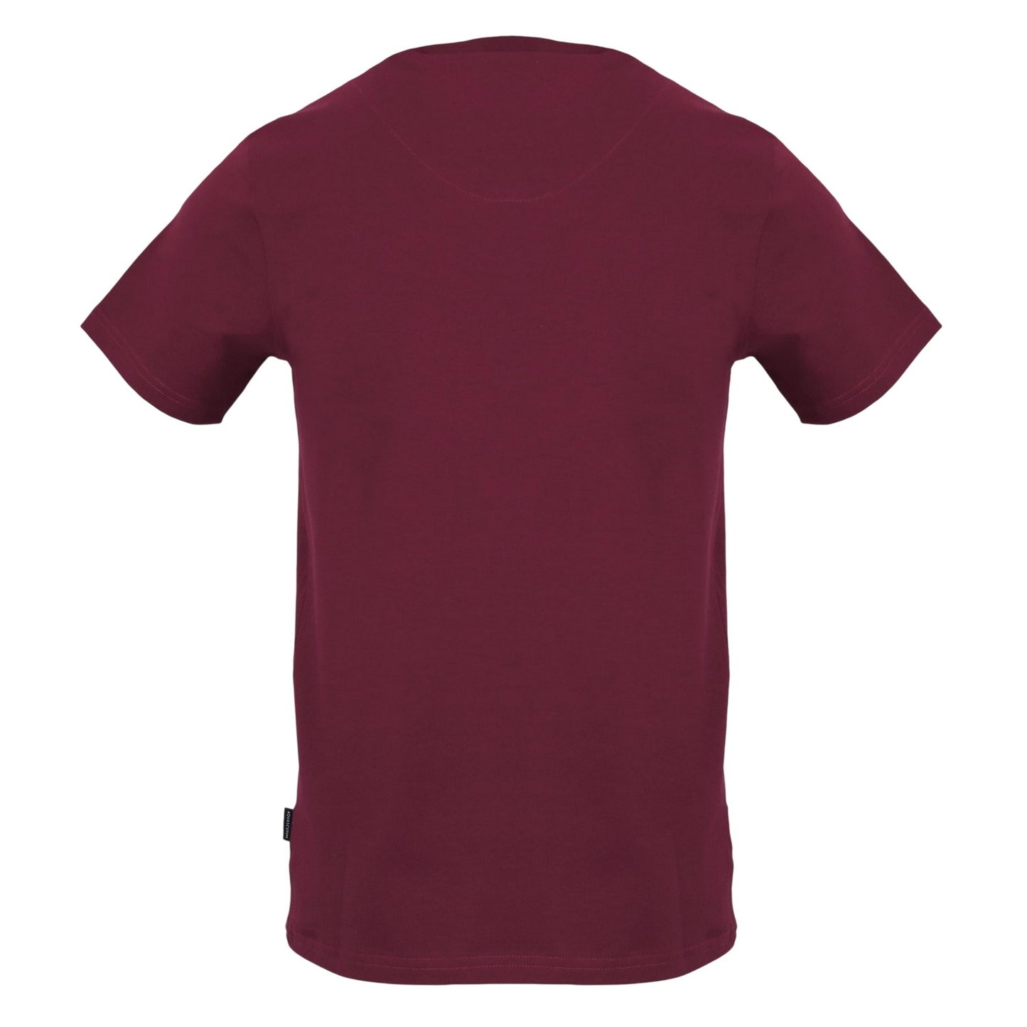Red - Back - Aquascutum Mens Vertical Logo T-Shirt