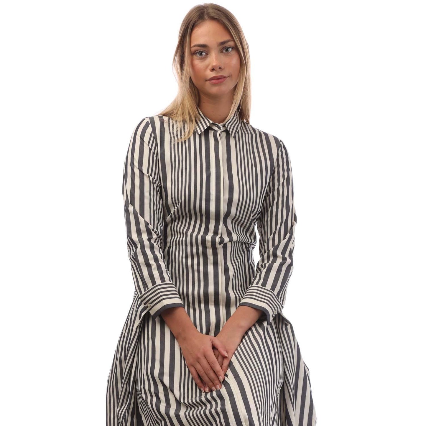 White-Black - Lifestyle - Boss Womens-Ladies Debrana Dress