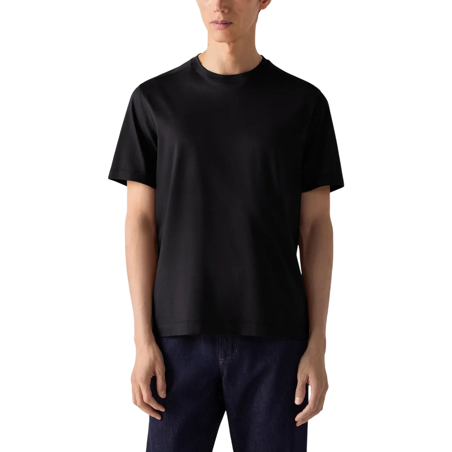 Black - Side - Puma Mens Blank Cotton T-Shirt