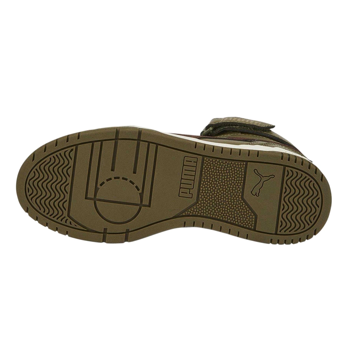 Olive - Lifestyle - Puma Childrens-Kids Rebound Lay Up High Top Trainers