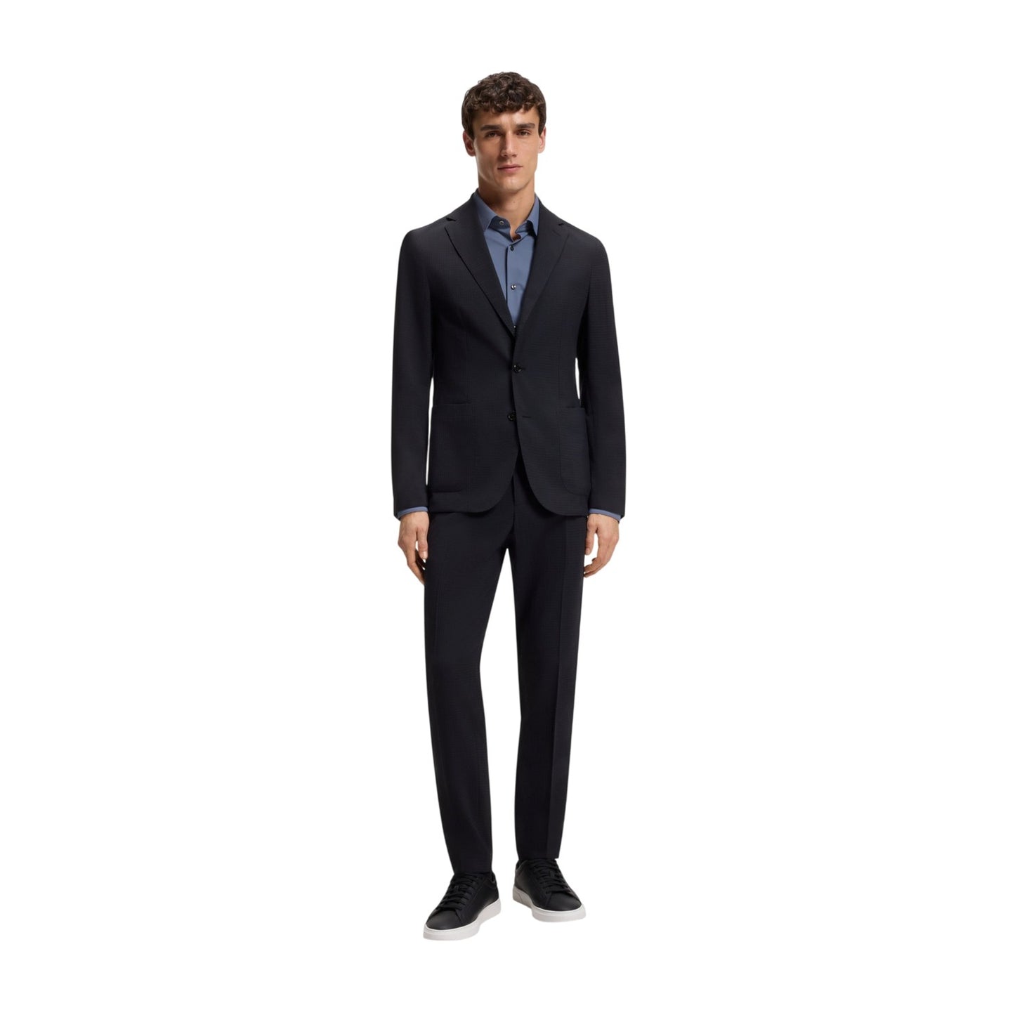 Black - Lifestyle - Boss Mens Seersucker Slim Blazer