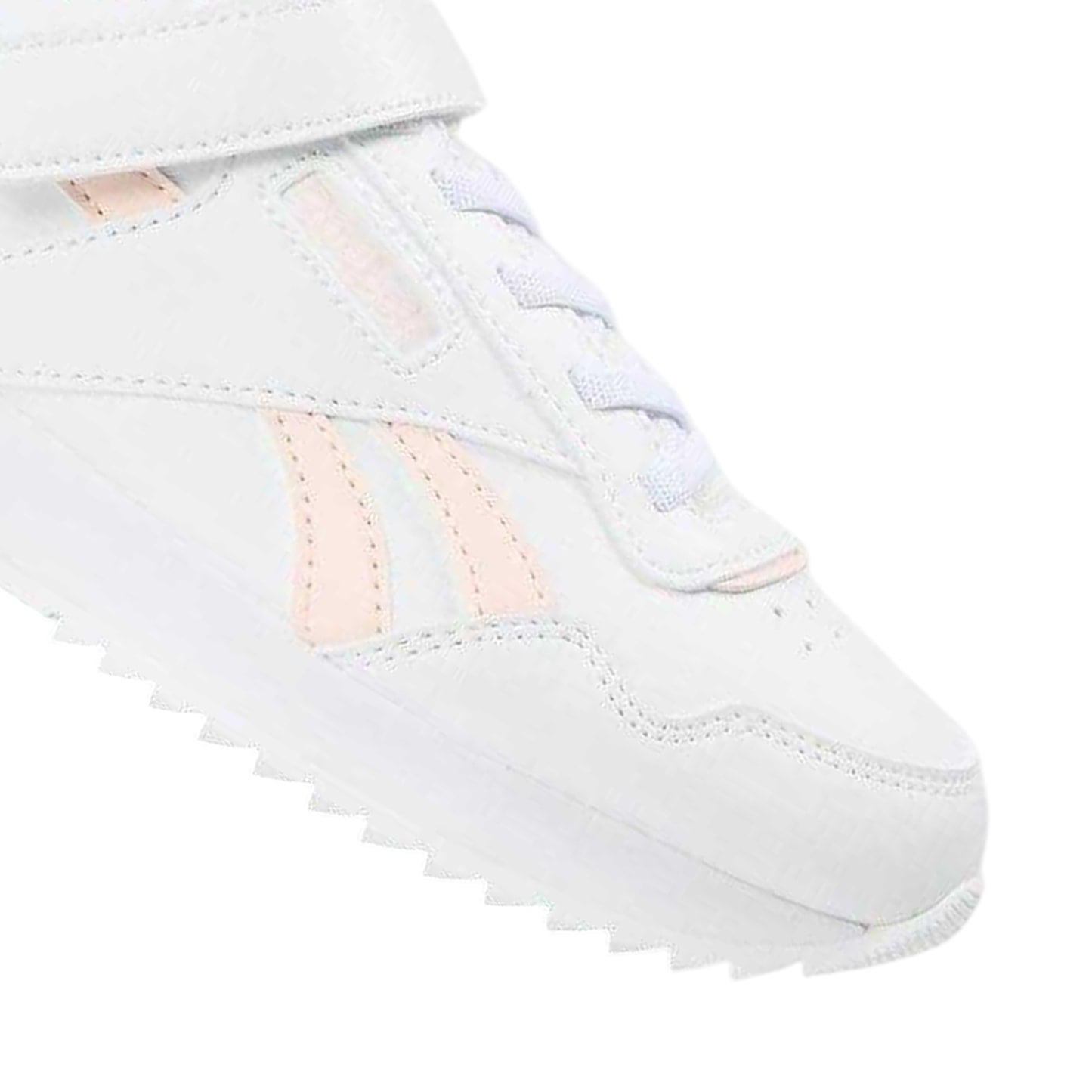 White-Pink - Side - Reebok Childrens-Kids Royal Glide Trainers