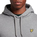 Grey - Side - Lyle & Scott Mens Pull Over Hoodie