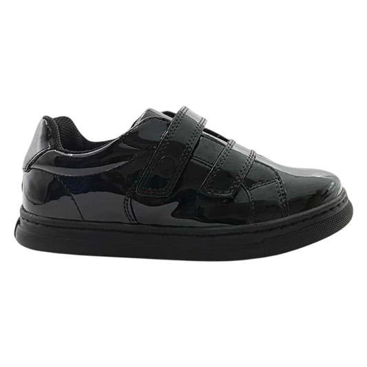Black - Front - Pretty Green Childrens-Kids Stroud School Shoes