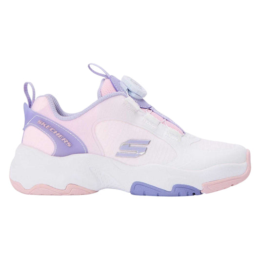 White-Purple - Front - Skechers Childrens-Kids Retrotech Contrast Trainers