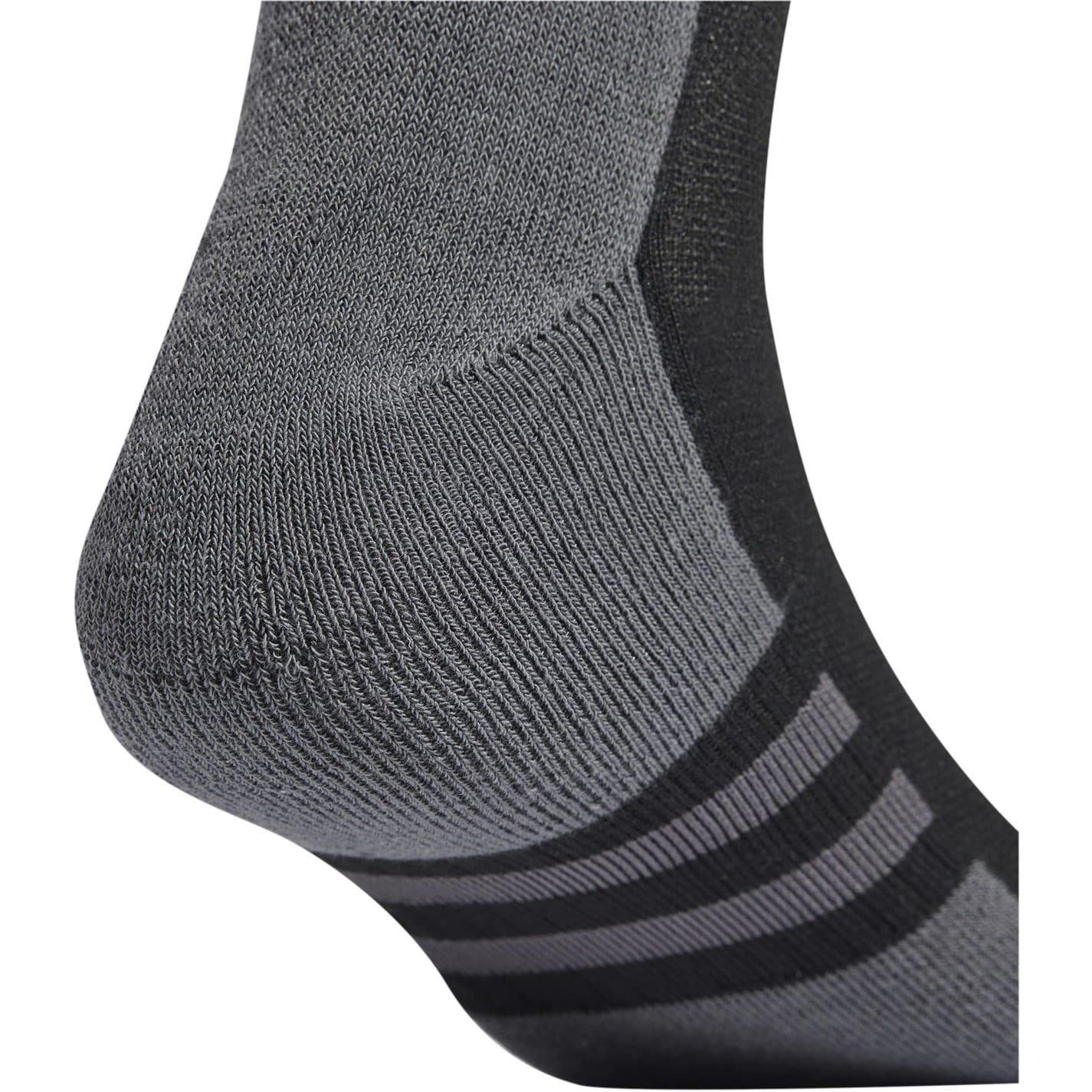Black-Grey - Side - Adidas Childrens-Kids Aeroready Crew Socks (Pack of 6)