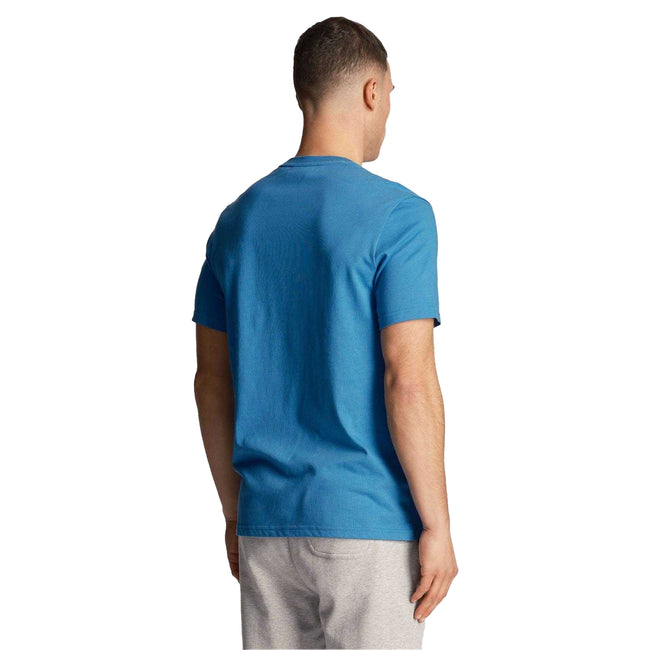 Black-Blue - Back - Lyle & Scott Mens Contrast Pocket T-Shirt