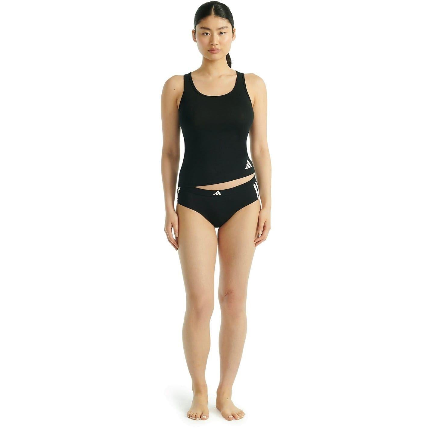 Black - Lifestyle - Adidas Womens-Ladies Essentials Hipster Active Briefs