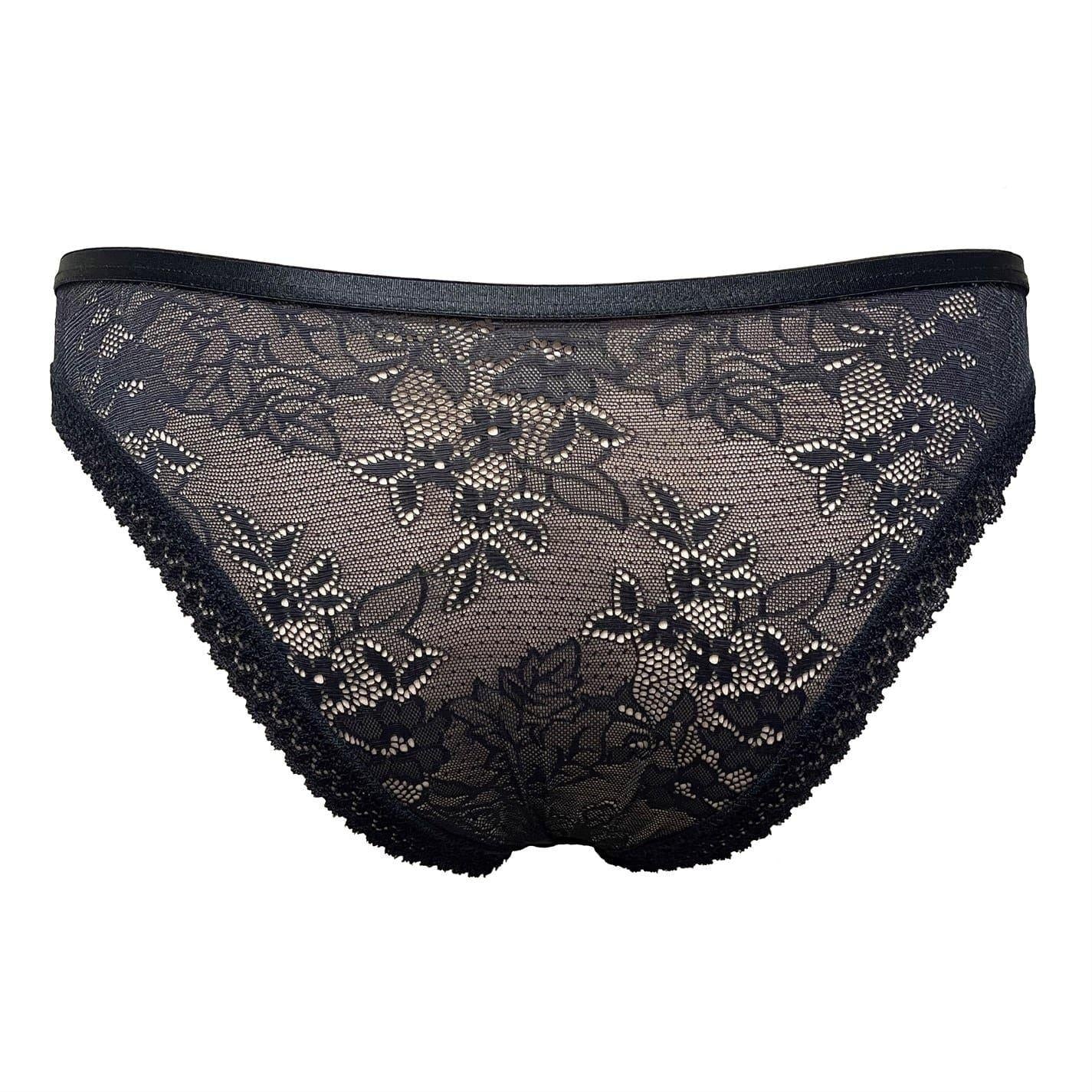 Black-White-Nude - Pack Shot - Be You Womens-Ladies Floral Microfibre Brazilian Briefs (Pack of 3)
