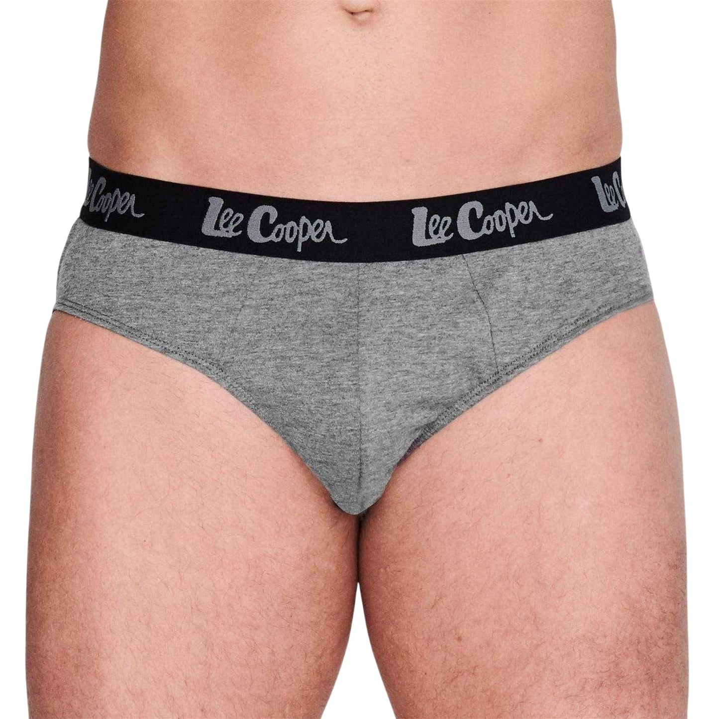 Black-Grey-Charcoal Marl - Lifestyle - Lee Cooper Mens Comfort Briefs (Pack of 5)