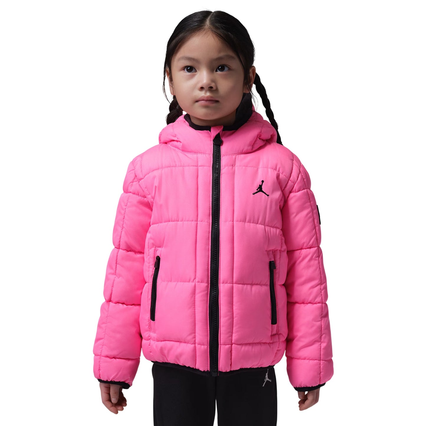 Pink Glow - Lifestyle - Nike Childrens-Kids Padded Hooded Regular Puffer Jacket