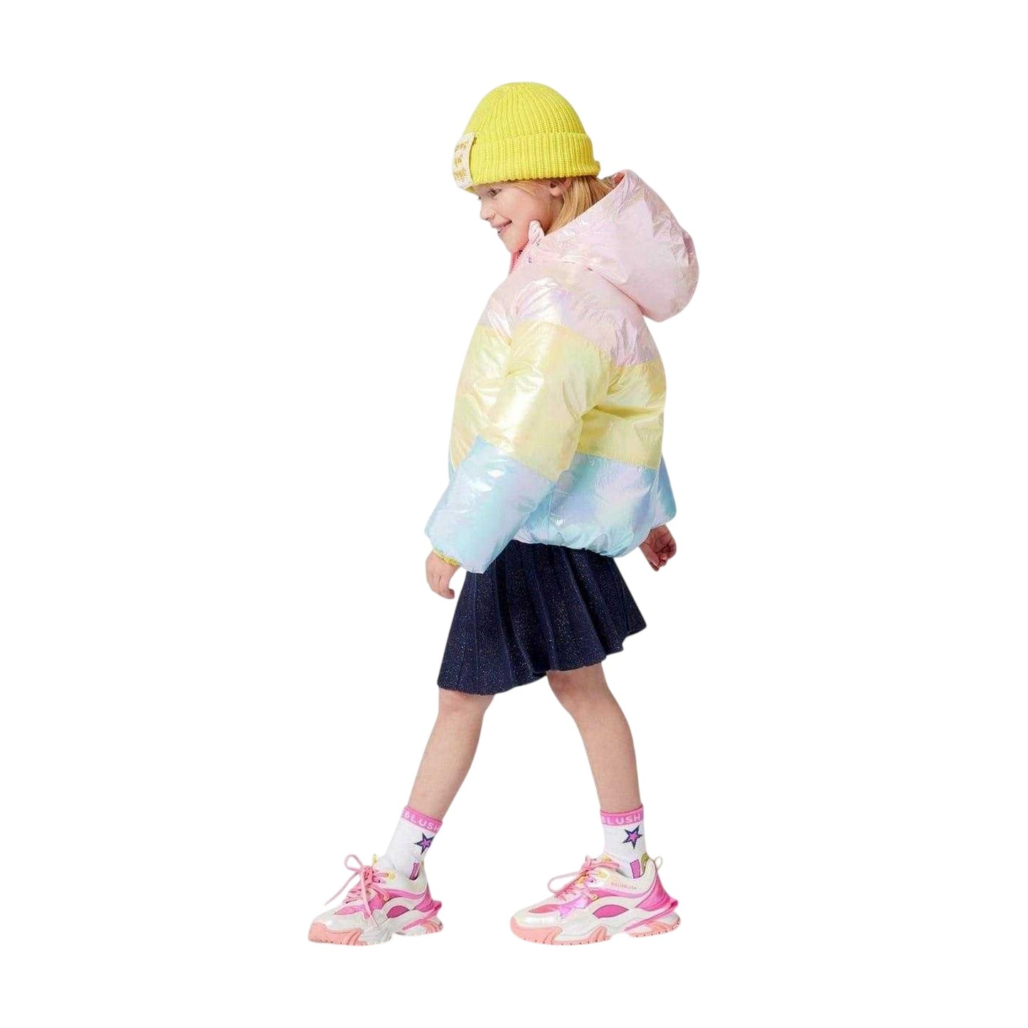 Multicoloured - Lifestyle - Billieblush Childrens-Kids Colour Block Regular Puffer Jacket