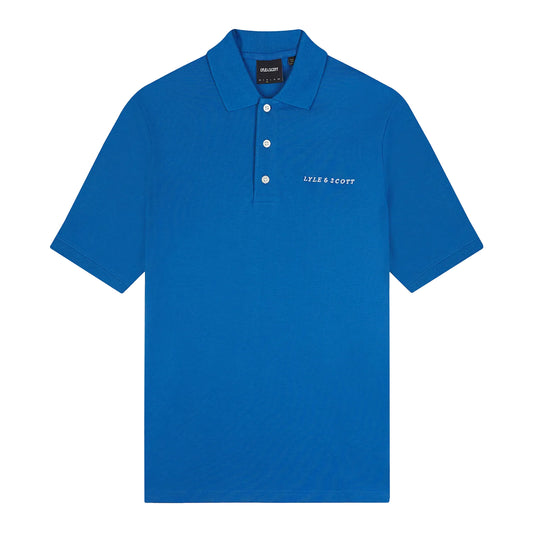 Blue - Front - Lyle & Scott Mens Embroidered Polo Shirt