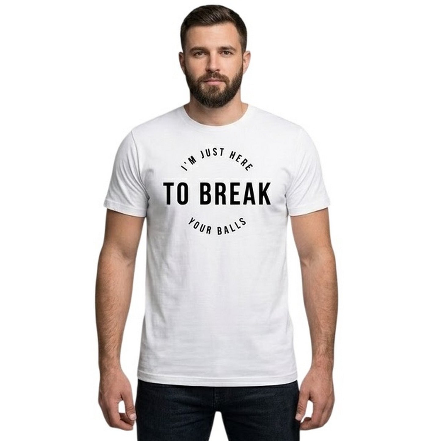 White - Lifestyle - AWD Unisex Adult Printed Cotton Snooker T-Shirt