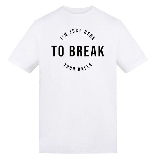 White - Front - AWD Unisex Adult Printed Cotton Snooker T-Shirt