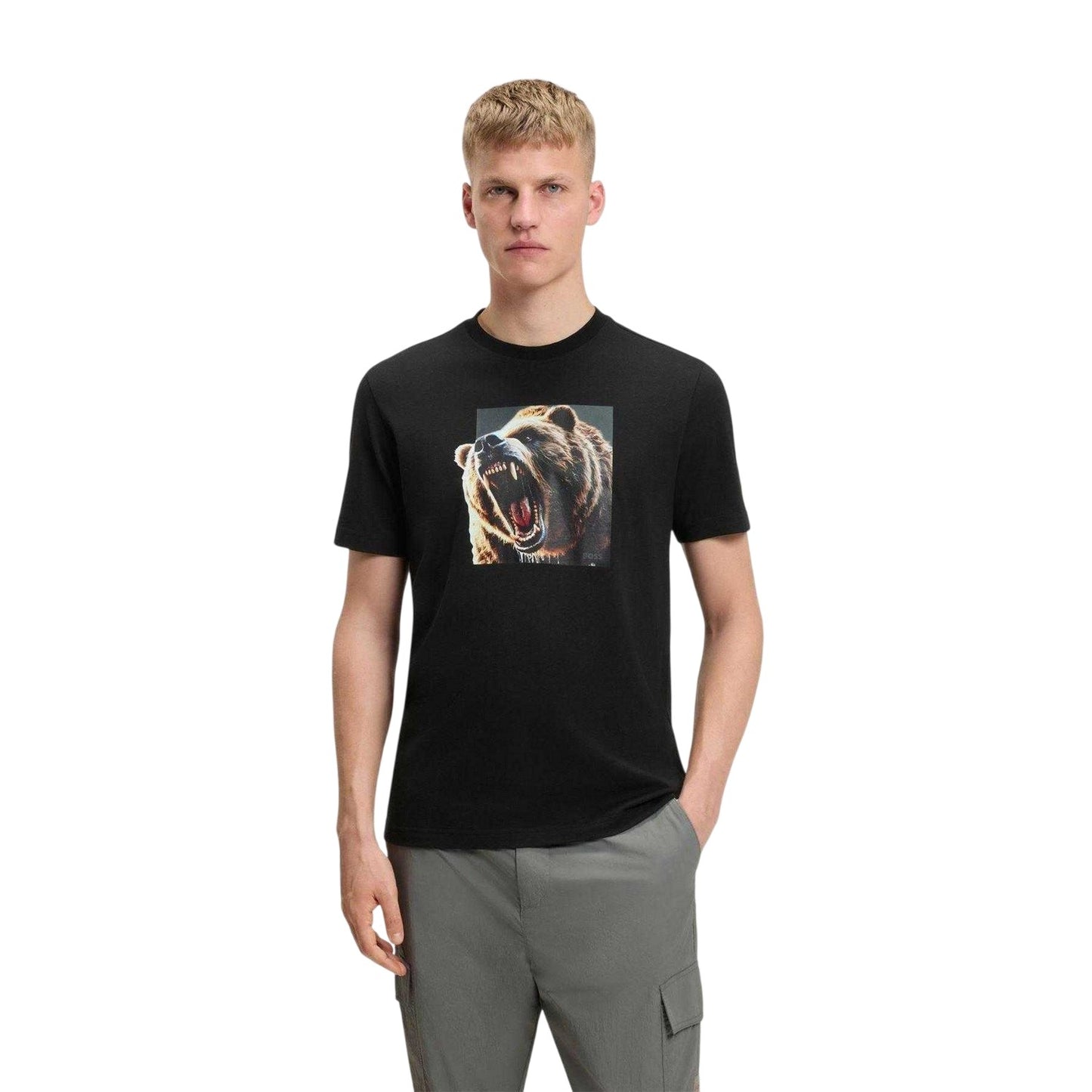 Black - Lifestyle - Boss Mens Doberman Cotton T-Shirt