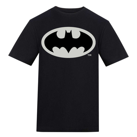 Black - Front - Batman Unisex Adult Logo T-Shirt